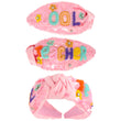 COOL TEACHER Pink Beaded Crystal Top Knot Headband