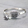 Teacher Inspirational Quote Wire Hook Bracelet