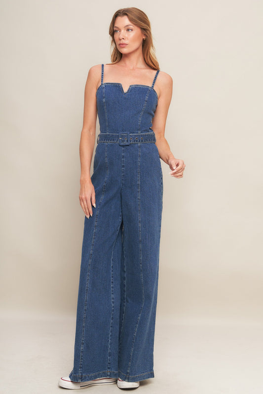 EXPERT SWEETNESS DENIM JUMPSUIT