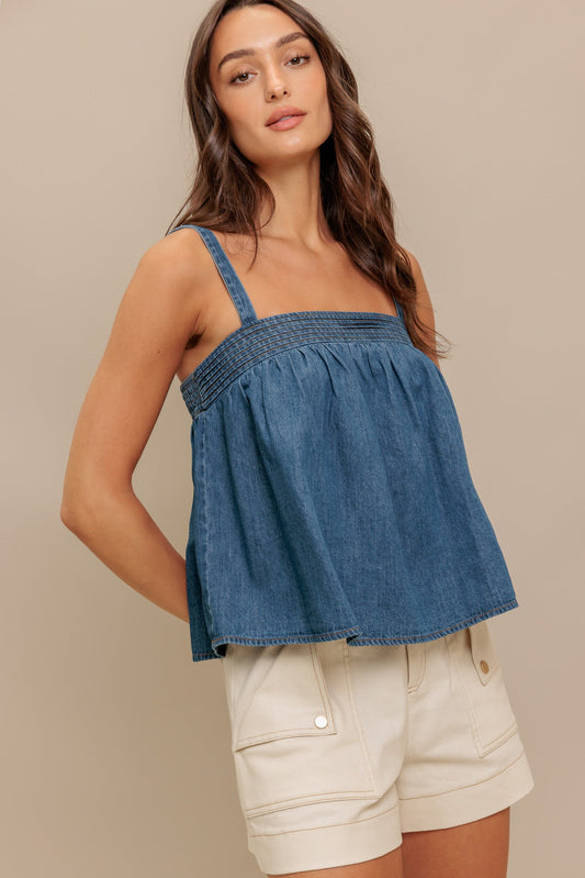URBAN SERENITY DENIM TOP