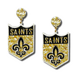 New Orleans Saints Football Glitter Earrings