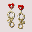 Nurse Doctor Stethoscope Heart Beaded Earrings