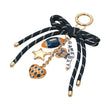 GAMEDAY Blue Orange Football Bag Charm Keychain