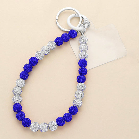 Sparkle Beaded Keychain Phone Charm Wrist Strap