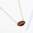 GAMEDAY 18K Gold Dipped Enamel Red Black Team Necklace