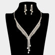 Alliana Rhinestone Sparkle Bridal Necklace Earrings SET