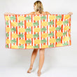 Pineapple Patterned Beach Towel and Tote Bag