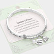 Teachers Prayer Pearl Charm Stretch Bracelet