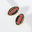 GAMEDAY 18K Gold Dipped Enamel Red Black Team Earrings