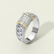 Gold CZ Cushion Style Ring