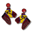 Kentucky Derby Race Horse Seed Beaded Earrings