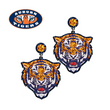 Auburn University AU Tigers Glitter Football Earrings