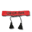 Black Red Football UGA Bulldogs GEORGIA Beaded Bracelet