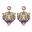 LSU University Tigers Glitter Football Earrings