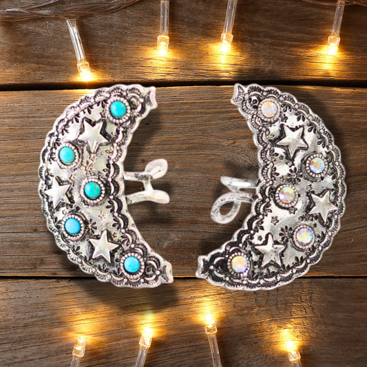 Cowgirl Crescent Moon Cuff Ring