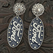 FORD Western Concho Silver Earrings