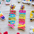 HAPPY BIRTHDAY Celebration Gift Beaded Rhinestone Earrings