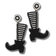 Wizard of Oz Wicked Witch Boots Seed Beaded Earrings