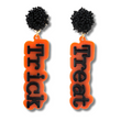 TRICK OR TREAT Acrylic Earrings Halloween Party Beaded Tops