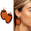 Embroidered Bengals Football Earrings