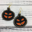 Jack-O-Lantern Pumpkin Halloween Beaded Earrings