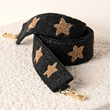 Black Gold Star Beaded Crossbody Bag Strap