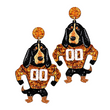 Tennessee Vols Smokey Dog Hound Glitter Football Earrings