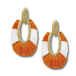 Tennessee Vols Football Team Gameday Oval Fringe Earrings