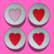 Heart to Heart Beaded Set of 4 Coasters