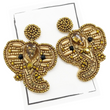 Swarovski Crystal Glass Beaded Elephant Earrings