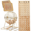 Deluxe Bingo Night Game Set with Large Brass Cage