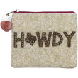 HOWDY Western Beaded Storage Coin Money Pouch
