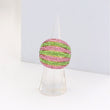 7 Rows of Sparkle Pink Green Crystal Ring