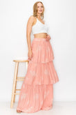 Jacie Triple Ruffle Maxi Skirt