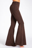 Trista Mineral Washed Brown Boho Bell Bottom Pants