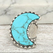Texas Turquoise Crescent Moon Ring
