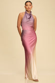 Shimmer Shift Ombre Maxi Dress Gown