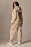 READY FOR TEDDY FLEECE HOODIE PAJAMA SET IN BEIGE