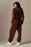 READY FOR TEDDY FLEECE HOODIE PAJAMA SET IN BROWN