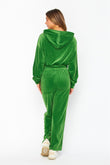 WEEKEND WARRIOR VELOUR JOGGER SET IN GREEN