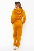 WEEKEND WARRIOR VELOUR JOGGER SET IN GOLD