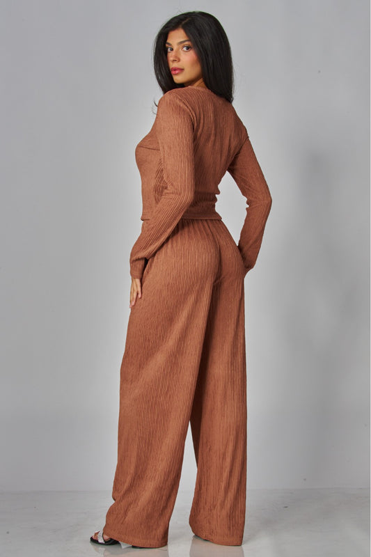 LICENSE TO LOUNGE PANTS SET IN SIENNA