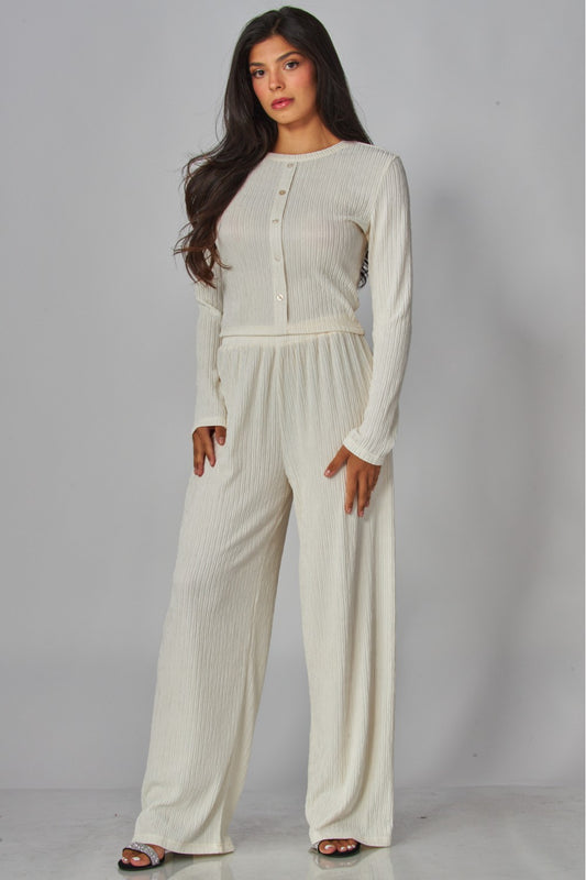 LICENSE TO LOUNGE PANTS SET IN IVORY