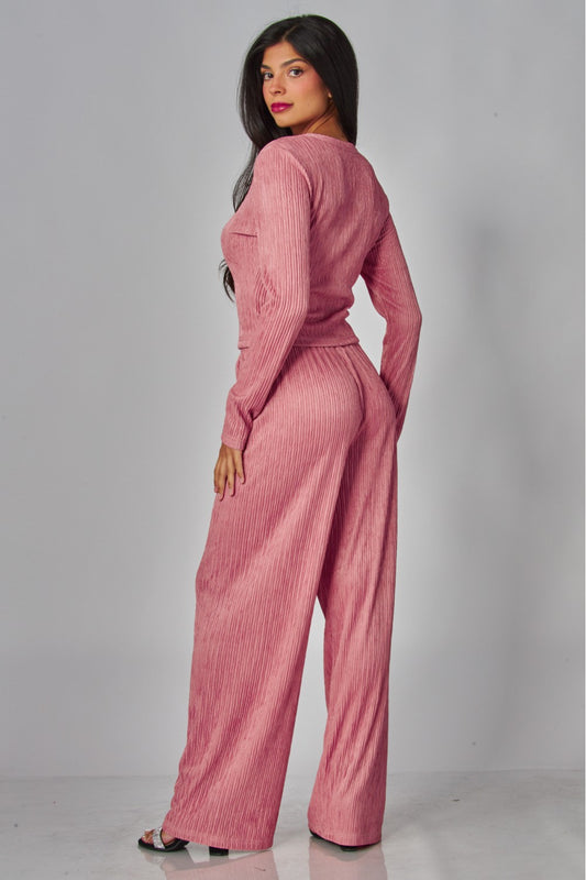 LICENSE TO LOUNGE PANTS SET IN PINK