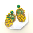 Pineapple Fruit Seed Beaded Resort Earrings