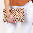 Gia Geometric Beaded Crossbody Clutch Handbag