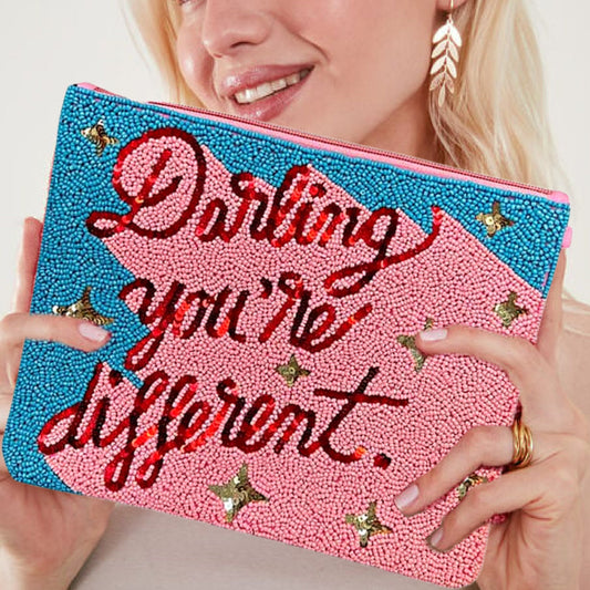 Darling You're Different Beaded Crossbody Clutch Handbag