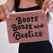 Boots Booze and Besties Western Beaded Money Pouch