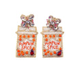 Pumpkin Spice Latte Coffee Cup Bead Crystal Earrings