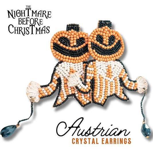 Austrian Crystal Beaded Jack The Nightmare Before Christmas Earrings